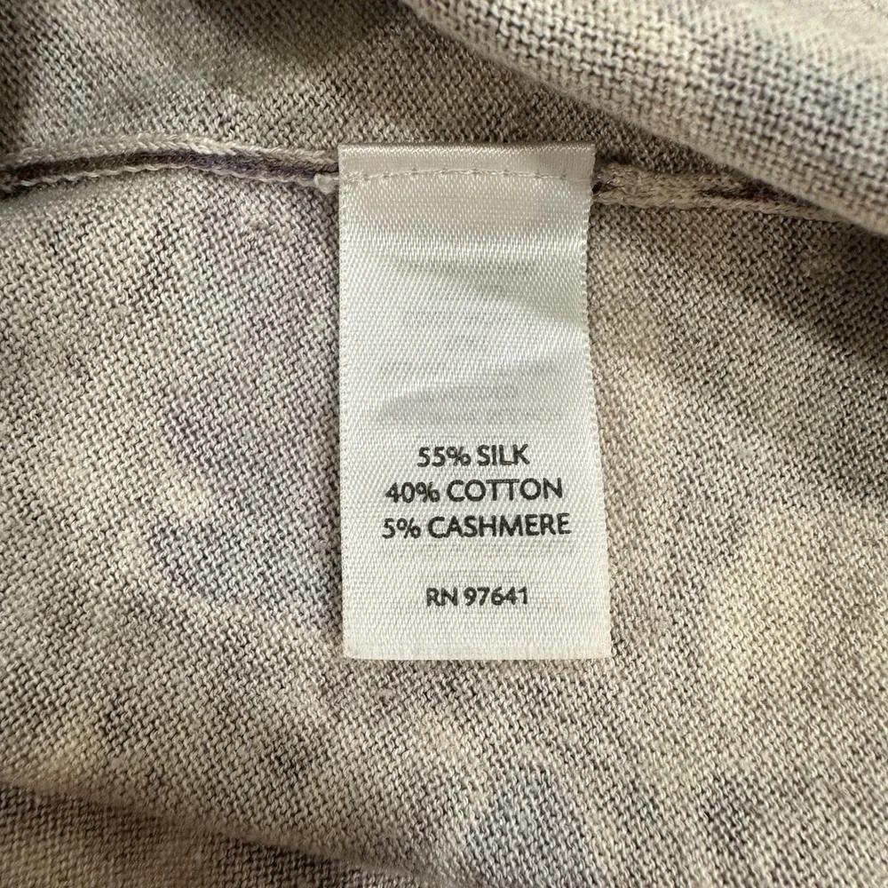 J. Jill Floral V-Neck Cardigan‎ Women S Petite Purple Silk Cashmere | Softcore